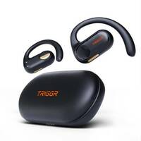 TRIGGR Ergobuds 1 OWS with FocalWave Tech, 48Hr Battery, Quad Mic ENC, Rapid Pair, v5.4 Bluetooth (Black, True Wireless)