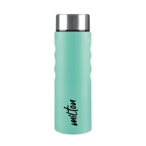MILTON Stream 750 Stainless Steel Water Bottle 770 ml, Single Walled, ISI Certified I Leak Proof Lid, Rust Proof I For School, Office, Gym I Aqua Green