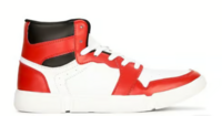 Bata Men's DUNK E 24 Red Ankle High Sneakers