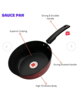 LAZY window Maroon Dishwasher and Microwave Safe Metal Pan