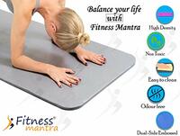 Fitness Mantra® Yoga Mat for Gym Workout and Yoga Exercise with 6MM Thickness, Anti-Slip Yoga Mat for Men & Women Fitness (Qnty.-1 Pcs.) (Grey)