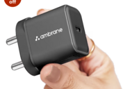 Ambrane 20W Fast Charger Adapter for iPhone 17/17 Air/17 Pro/17 Pro Max, 16/16 Plus/16 Pro/16 Pro Max, 15/15 Plus/15Pro/15 Pro Max & Other Type C Devices (Charge 20 Black)