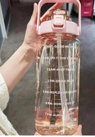 Cronus LargeCapacity Water Bottle Motivational trasparent travel bisycle 2000 ml Bottle 2000 ml Plastic Sipper