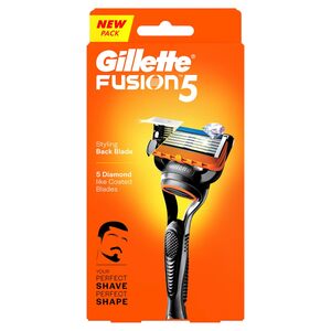 Gillette Fusion Manual Razor for Men with styling back blade for Perfect Shave and Perfect Beard Shape
