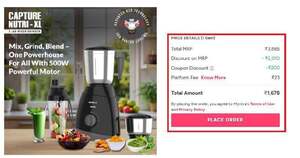 Havells 500W 3 in 1 mixer grinder