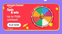 Get upto ₹500 Cashback on Amazon Bazaar - Spin & Win (User Specific)