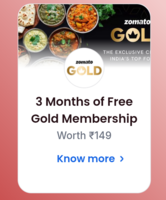 Canara ai 1 : 3 Months Free Zomato Gold (Worth ₹149)