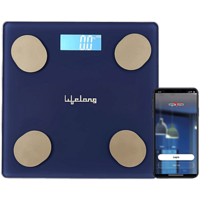 Lifelong Smart BMI Weighing Scale - With 13 Body Parameters, Blue, LLWS36, 1 pc