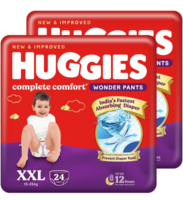 Fresh - Huggies Complete Comfort Wonder Pants | Pant Style Baby Diapers Double Extra Large (XXL) Size, 48 Count (location specific)