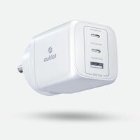 65W GaN Fast Wall Charger, with PD & PPS Support, USB 2C, 1A Port, BIS Certified, Compatible with All iPhones, iPads, MacBooks, laptops, and All Android mobiles (White)