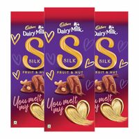 Cadbury Dairy Milk Silk Fruit and Nut Valentine's Gift Pack Chocolate Bar, 129 g (Pack of 3)