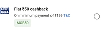 Paytm postpaid- Flat Rs50 off on min 199rs recharge 
