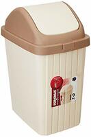 Nayasa Rectangular Swing Dustbin No. 115-12 Ltrs - Ivory