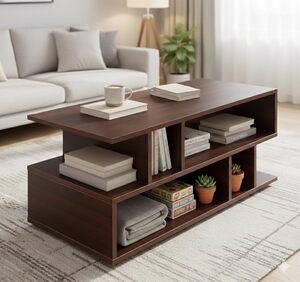 Green Soul Carya Engineered Wood Coffee Table (Walnut)