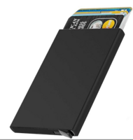 Stealodeal Black RFID Blocking Aluminium Pop-Up Debit/Credit/ATM Men/Women Card Holder