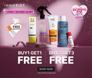 Innovist Valentine's Day Sale : Buy 1 Get 1 & Buy 2 Get 3 (Extra 5% Discount on Prepaid Orders)