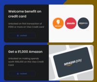 Get a ₹1,000 Amazon Unlocked on making spends worth ₹85,000 on Visa Credit Card
