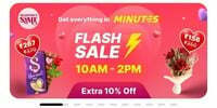 Flipkart Minutes: Flash Sale, Extra 10% off on orders, discounted prices & apply supercoins for members (10am-2pm)