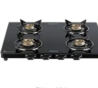 Havells Calore 4-Burner Gas Stove (Toughened Glass & Forged Brass Burners)