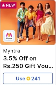 Get Myntra Gift Voucher using 100% Supercoins