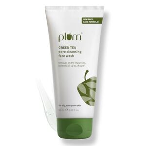 Plum Green Tea Pore Cleansing Face Wash for Oily, Acne Prone, Dry & Combination Skin | with Glycolic Acid | Fight Pimples & Control Excess Oil | Gentle Exfoliating & Non-Drying | Women & Men | 50ml