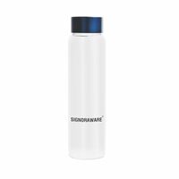 Signoraware Blue Wave Borosilicate Glass Bottle | Airtight & Leakproof | Heat Resistant | Ideal for Water, Juices, Detox Drinks & Cold Beverages | Perfect for Office, Gym & Home Use (1 Ltr | Clear)
