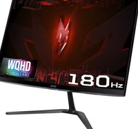 Acer ED270U S3 27 Inch WQHD 2560x1440 1500R Curved Gaming Backlit LED LCD Monitor I 1MS VRB, 180Hz Refresh Rate I AMD FreeSync I 2 x HDMI 1 x Display Port I Stereo speakers I Eye Care I HDR 10 I Black