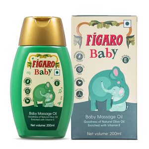 Figaro Baby Massage Oil With Goodness Of Natural Olive Oil Enriched With Vitamin E, Dermatologically Tested, 200 Ml
