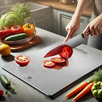 HOMEBASIC Stainless Steel Chopping Board at ₹227on Amazon Use Coupon