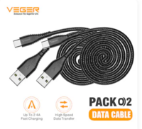 C type Charging cable for Smartphone (Pack of 2 cables)