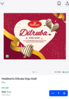 Haldiram's Dilruba Kaju Katli 90gm on Instamart: Available Mumbai check yours 