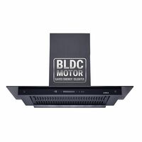 Elica 90cm 1600 m3/hr BLDC Filterless Autoclean Kitchen Chimney with FULL GRILL |15 Yrs Motor WARR |FLAT FL 900 MAX BLDC HAC LTW MS NERO | Black| 9 Speed Touch Control with RPM Display + Motion Sensor