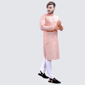 Men's Regular Fit Embroidered Kurta Designer