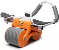 Fitness Mantra® Automatic Rebound Abs Wheel| Gym Abs Roller with Knee Mat | 1 Set