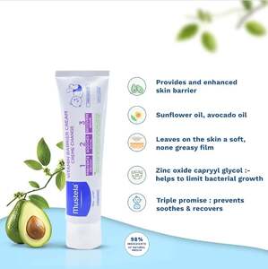 Mustela 1-2-3 Vitamin Barrier Diaper Rash Cream (100ml)