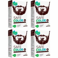 Vegetal Safe Hair Color -Dark Brown 25gm Pack of 4 - Certified Organic Chemical and Allergy Free Bio Natural Beard Hair Color with No Ammonia Formula & PPD