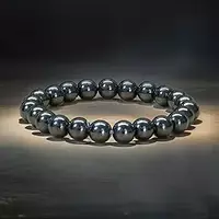 Hematite Strength Stone Band | Natural Hematite Bracelet for Men & Women | 