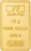 Bangalore Refinery 10 gm, 24k (999.9) Yellow Gold Bar cum Coin :