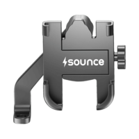 Sounce Universal Bike Mount Metal Body 360 Degree Rotating Handlebar Fits All Smartphones (Black) 