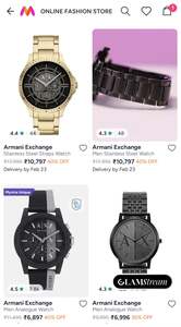 50% off on watches on myntra (Armani Exchange)