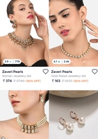 Zaveri Pearls Gold Plated Jewellery upto 90% off