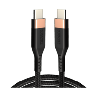 Duracell Usb Type C To Type C USB Cable 4A(60W) Braided Sync& Charging Cable - Black 