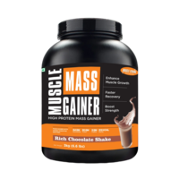 Mass Gainer Enhanced Muscle Mass | 3kg/6.6lbs | Rich Chocolate | Good Protein to Carbs Ratio