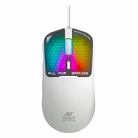 Ant Esports Virtus100 Wired RGB Gaming Mouse | Light Weight |6D Durable Buttons | High Performance Up to 12800 DPI 1000Hz Polling Rate | AI Sensor | 20M Click | Software Support Esports Mouse_ White