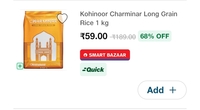 Jiomart - Kohinoor Charminar Long Grain Rice+ others