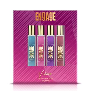 Engage Vibes Perfume Spray Set for Women, 25mlX4, Travel Sized, Assorted Pack, Long Lasting, Gift For Girlfriend