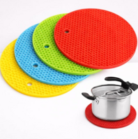 Bazaar : Silicone Round Hot Pot Holder Mat Pack of 4