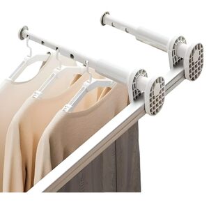 JAYMUKESH & CO. Clothes Drying Rack Adjustable Balcony Hanger for Window Rail Outdoor Indoor Laundry Holder Heavy Duty Space Saving Design