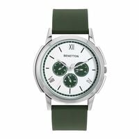 United Colors of Benetton Men White Round Brass Dial Analogue Watch