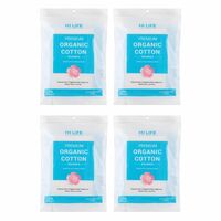Hi Life Organic Round Cotton Makeup Remover Pads – Pack of 4 (200 Soft Disposable Face Wipes)